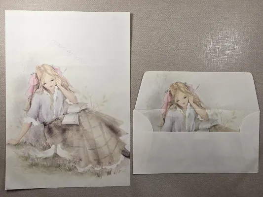 Papel de carta antigo - Coleção Julia - 04