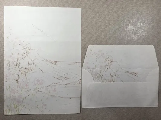 Papel de carta antigo - Coleção Julia - 05