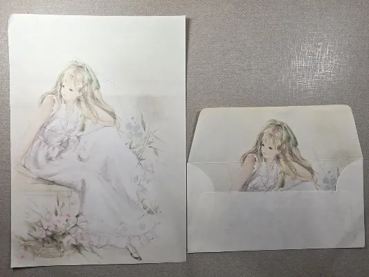 Papel de carta antigo - Coleção Julia - 12