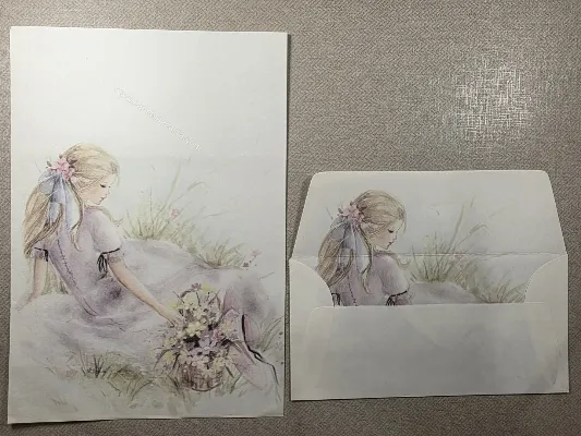 Papel de carta antigo - Coleção Julia - 16