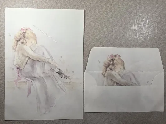 Papel de carta antigo - Coleção Julia - 17