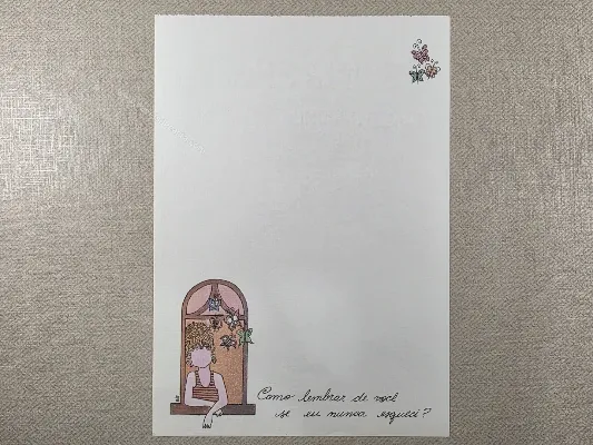 Papel de carta antigo - Coleção Bia - 01