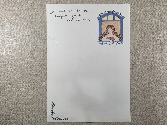 Papel de carta antigo - Coleção Bia - 03