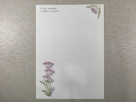 Papel de carta antigo - Coleção Bia - 08