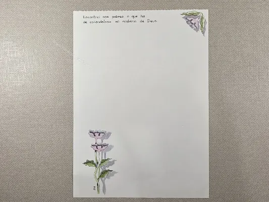 Papel de carta antigo - Coleção Bia - 14