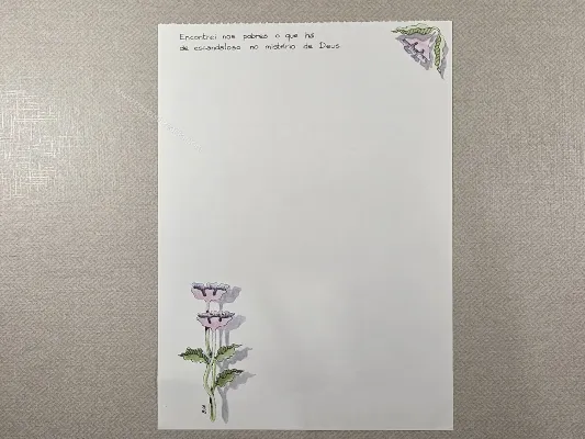 Papel de carta antigo - Coleção Bia - 15