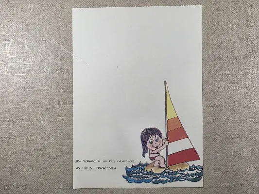 Papel de carta antigo - Coleção Bia - 22