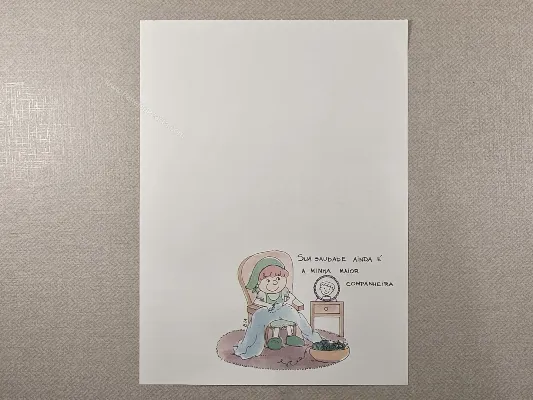 Papel de carta antigo - Coleção Bia - 36