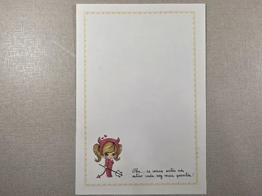 Papel de carta Menininhas - 2476