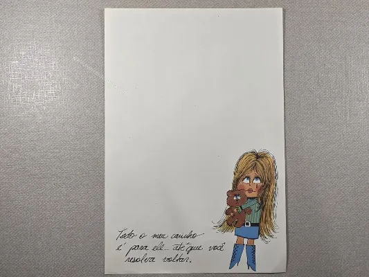 Papel de carta Menininhas - 2528