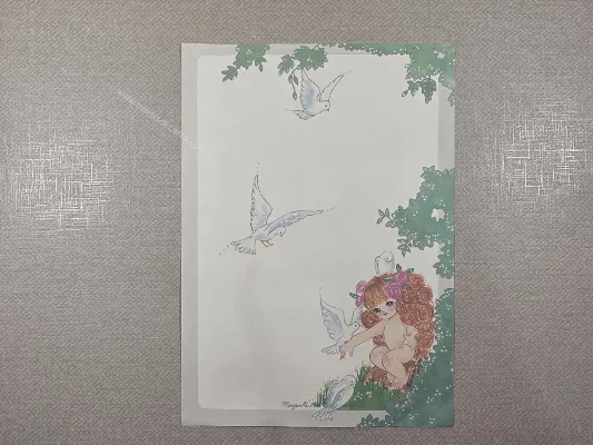 Papel de carta antigo - Coleção Margarethe