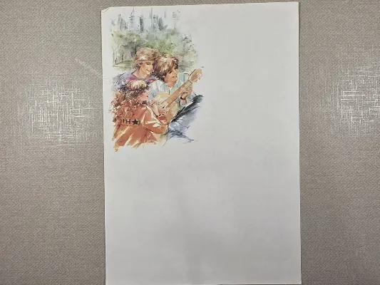 Papel de carta Menininhas - 2716