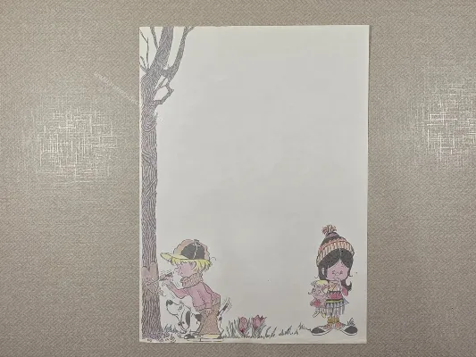 Papel de carta Menininhas - 2722