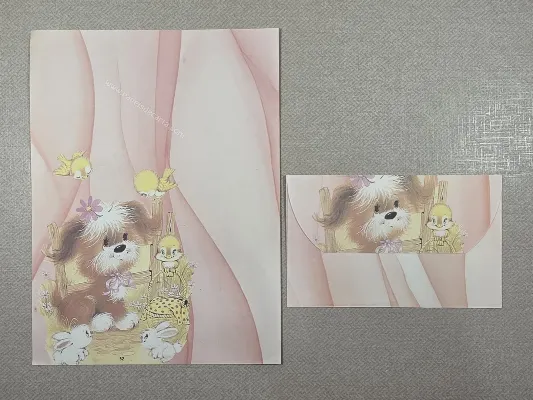 Conjunto de papel de carta antigo - 997
