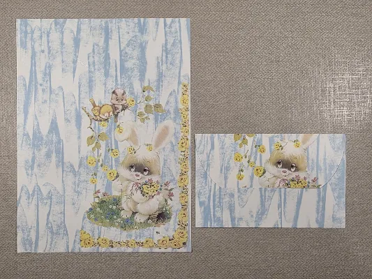 Conjunto de papel de carta antigo - 998