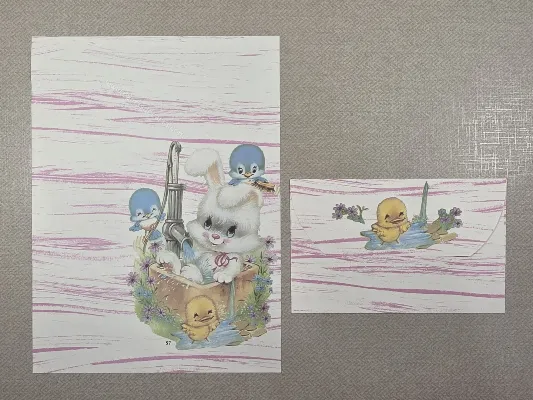 Conjunto de papel de carta antigo - 1000