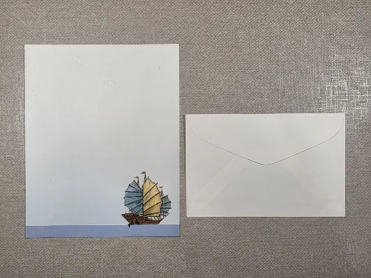 Conjunto de papel de carta antigo - 1007