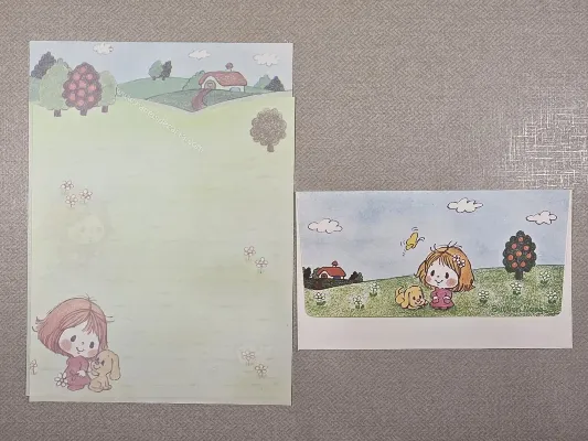 Conjunto de papel de carta antigo - 1008
