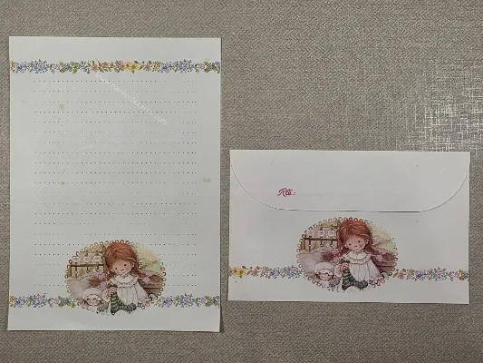 Conjunto de papel de carta antigo - 1017