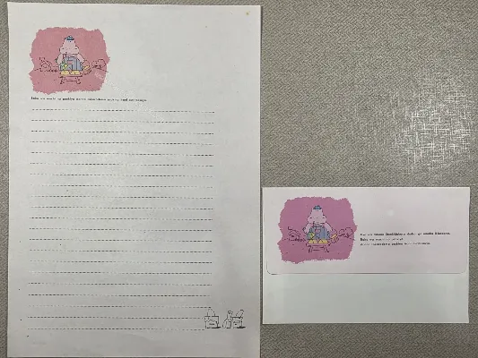 Conjunto de papel de carta antigo - 1043