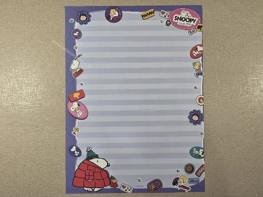 Papel de carta do Snoopy 92