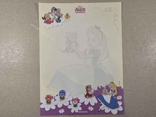 Papel de carta da Alice in Wonderland 61