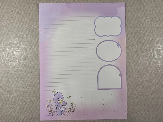 Papel de carta  dos ursinhos carinhosos - 124