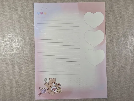 Papel de carta  dos ursinhos carinhosos - 125