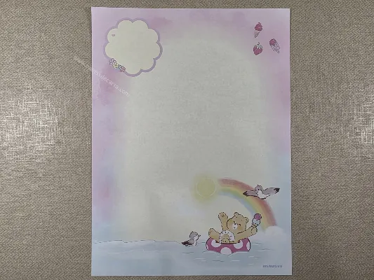 Papel de carta  dos ursinhos carinhosos - 127