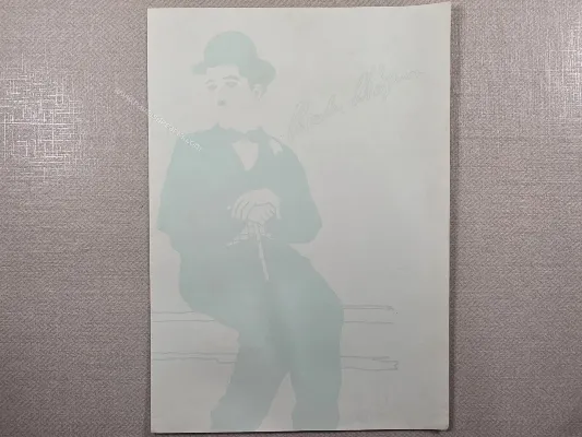 Papel de carta antigo - Charles Chaplim 11