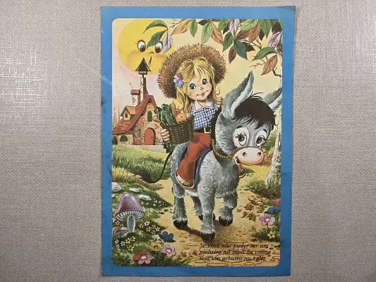 Papel de carta médio Borda azul 316
