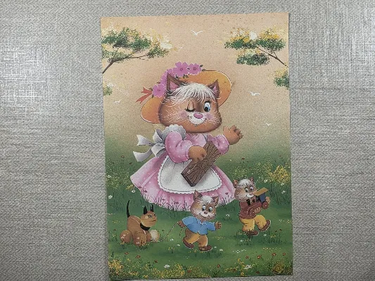 Papel de carta antigo - Bichinhos - 4106