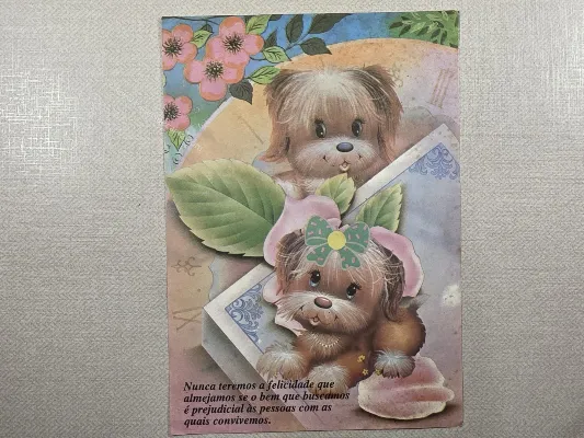 Papel de carta antigo - Bichinhos - 4107