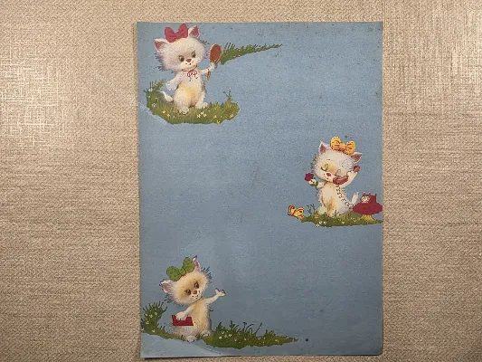 Papel de carta antigo - Bichinhos - 4111