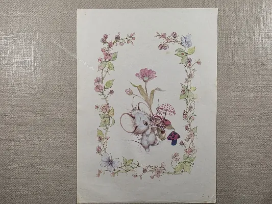 Papel de carta antigo - Bichinhos - 4114