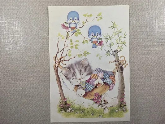 Papel de carta antigo - Bichinhos - 4115