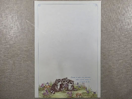 Papel de carta antigo - Bichinhos - 4136