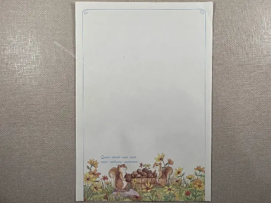 Papel de carta antigo - Bichinhos - 4140
