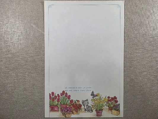 Papel de carta antigo - Bichinhos - 4141