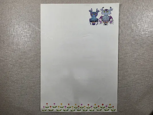 Papel de carta antigo - Bichinhos - 4148