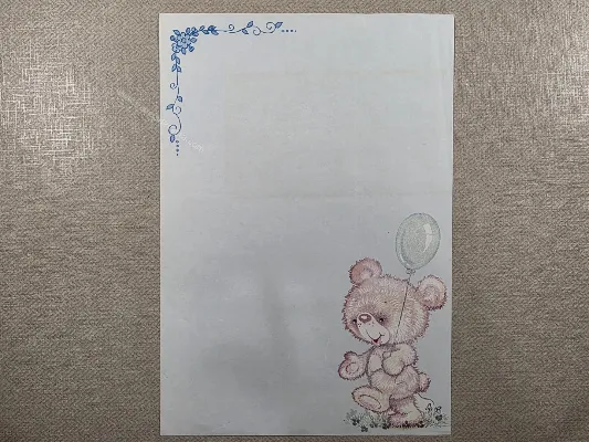 Papel de carta antigo - Bichinhos - 4151