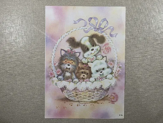 Papel de carta antigo - Bichinhos - 4158