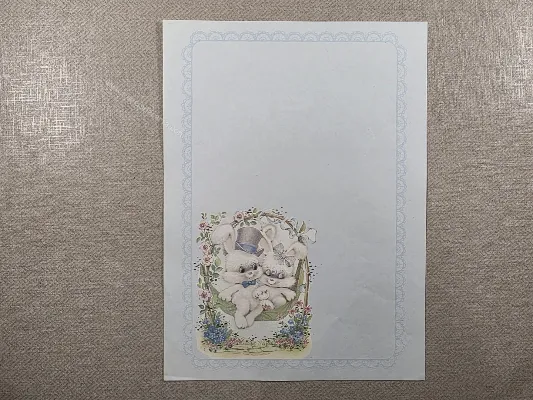Papel de carta antigo - Bichinhos - 4161