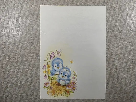 Papel de carta antigo - Bichinhos - 4172