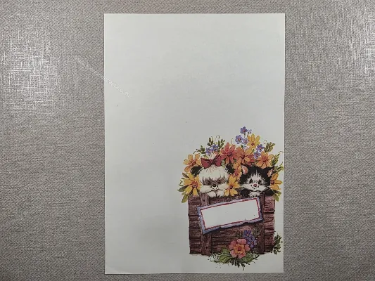 Papel de carta antigo - Bichinhos - 4173