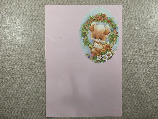 Papel de carta antigo - Bichinhos - 4185