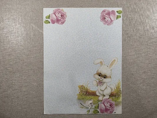 Papel de carta antigo - Bichinhos - 4186