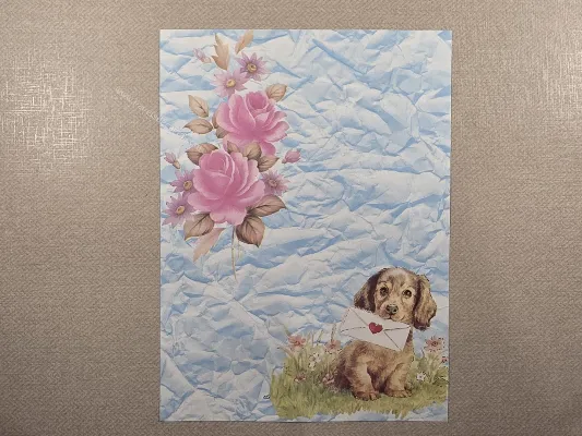 Papel de carta antigo - Bichinhos - 4187