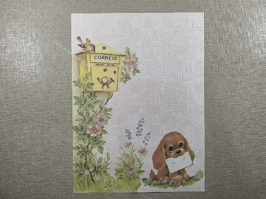 Papel de carta antigo - Bichinhos - 4188