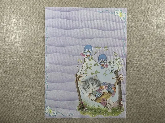 Papel de carta antigo - Bichinhos - 4190
